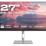 Japannext IPS HDR Monitor 27" 5120x2880 με Χρόνο Απόκρισης 8ms GTG Ασημί