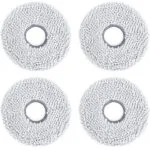 Ecovacs Set 4 Washable Mop Refills Ecovacs Dwp020022 Compatible Ecovacs Deebot T50 T50 Max T30c White Multicolor
