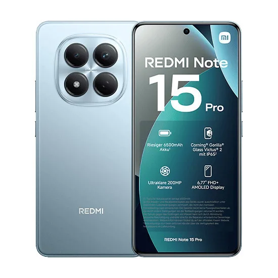 Xiaomi Redmi Note 15 Pro 4G Dual SIM (12/512GB) Glacier Blue - Image 1
