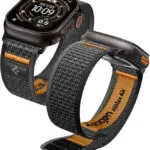Spigen Athlex Air 2 Active Band Black Orange Apple Watch 49mm 46mm 45mm 44mm Amp10607