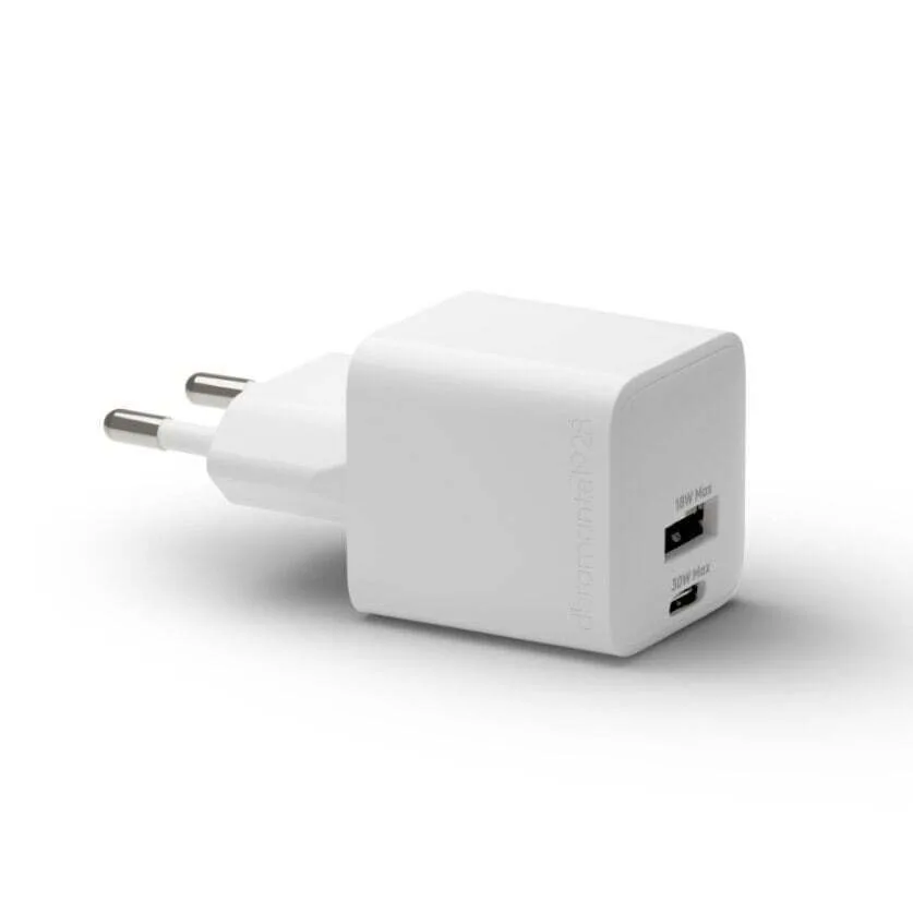 20260212110651_dbramante1928_fortistis_choris_kalodio_gan_me_thyra_usb_a_kai_thyra_usb_c_30w_leykos_re_charge.jpeg dbramante1928 Φορτιστής Χωρίς Καλώδιο GaN με Θύρα USB-A και Θύρα USB-C 30W Λευκός (Re-charge) - Image 1