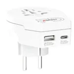 Skross Travel Charger Adapter Usb 18w Usb-c 20w Power Delivery Worldwide To Europe White