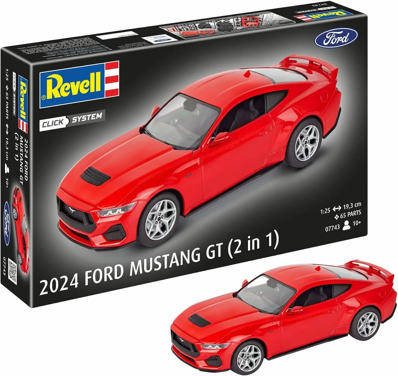 20260218090016_revell_2024_ford_mustang_gt_easy_click_scale_1_25_07743.jpeg Revell 2024 Ford Mustang Gt Easy-click Scale 1:25 07743 - Image 1