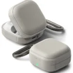 Ringke Σετ Θήκη & Anti-Lost Strap με Γάντζο σε Γκρι χρώμα για Galaxy Buds4 / 4 Pro