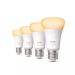 Philips Smart Λάμπες Philips Hue LED για Ντουί E27 και Σχήμα A60 Ρυθμιζόμενο Λευκό 810lm Dimmable 4τμχ 1370408