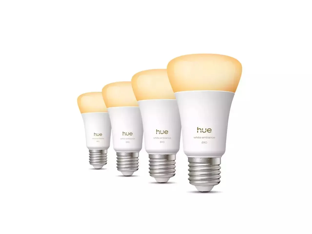 Philips Smart Λάμπες Philips Hue LED για Ντουί E27 και Σχήμα A60 Ρυθμιζόμενο Λευκό 810lm Dimmable 4τμχ 1370408 - Image 1