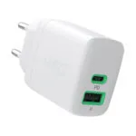 Green Cell Φορτιστής Χωρίς Καλώδιο με Θύρα USB-A και Θύρα USB-C 30W Power Delivery / Quick Charge 3.0 Λευκός (PowerSource Duo30)
