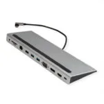 Value USB-C Docking Station με HDMI/DisplayPort 4K PD Ethernet Ασημί (12.99.1117)