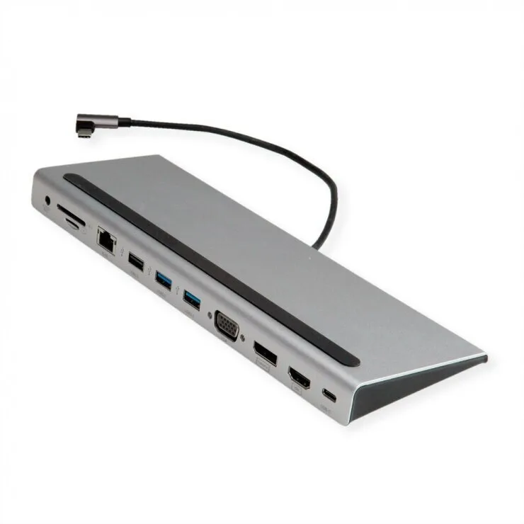 Value USB-C Docking Station με HDMI/DisplayPort 4K PD Ethernet Ασημί (12.99.1117) - Image 1