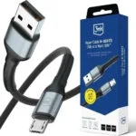 3MK Regular USB 2.0 to micro USB Cable Μαύρο 3m 1τμχ