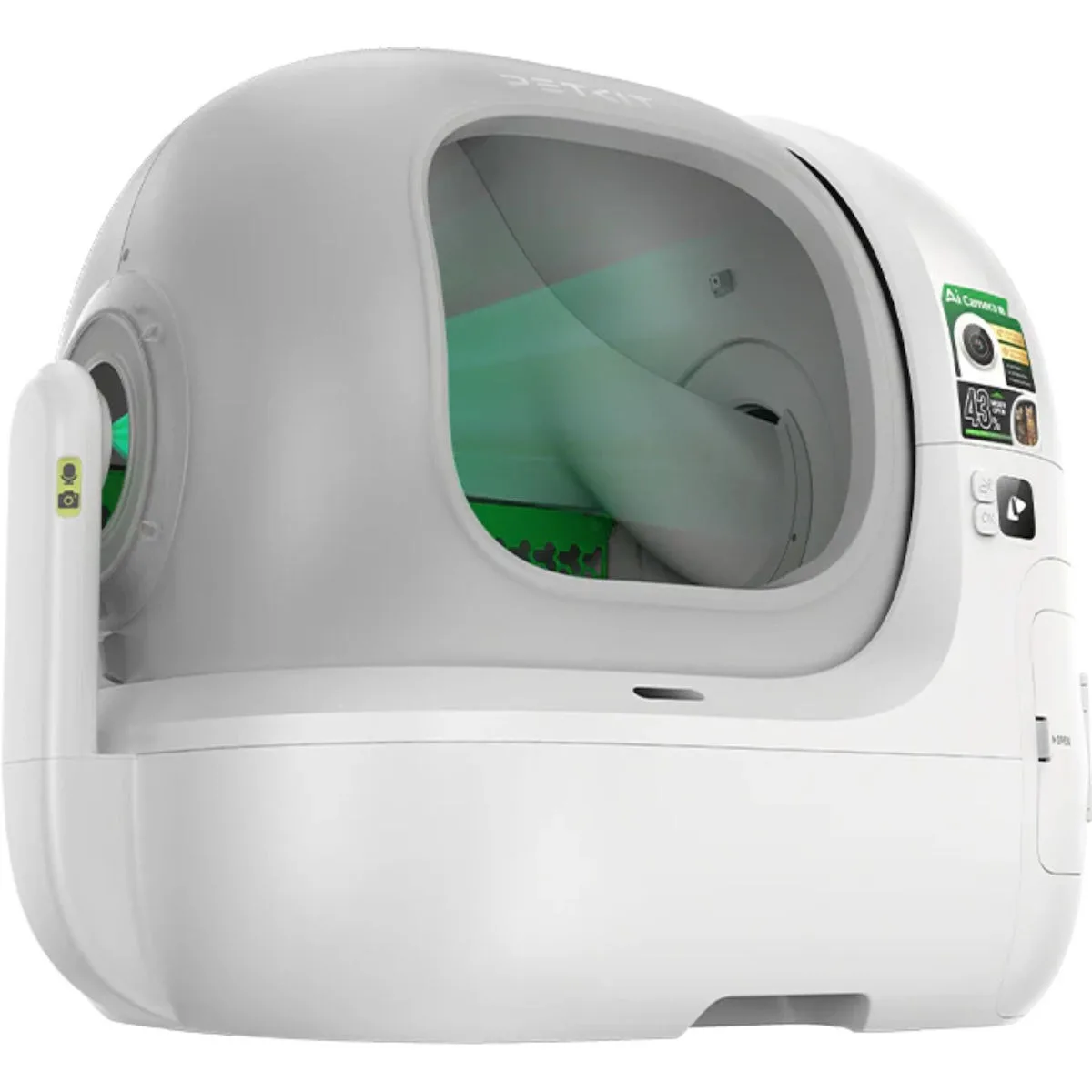 20260219164329_petkit_1tmch.jpeg Petkit Purobot Max Pro 2 with AI Camera Τουαλέτα Γάτας Αυτοκαθαριζόμενη Γωνιακή με Κόσκινο Λευκή Μ65.7 x Π53.8 x Υ60.3cm - Image 1