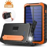 4Smarts Prepper Ηλιακό Power Bank 12000mAh με 2 Θύρες USB-A και Θύρα USB-C Black/Orange