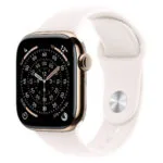 Apple Watch Series 11 Cellular Titanium 42mm Αδιάβροχο με eSIM και Παλμογράφο (Gold Titanium Case with Light Blush Sport Band - S/M)