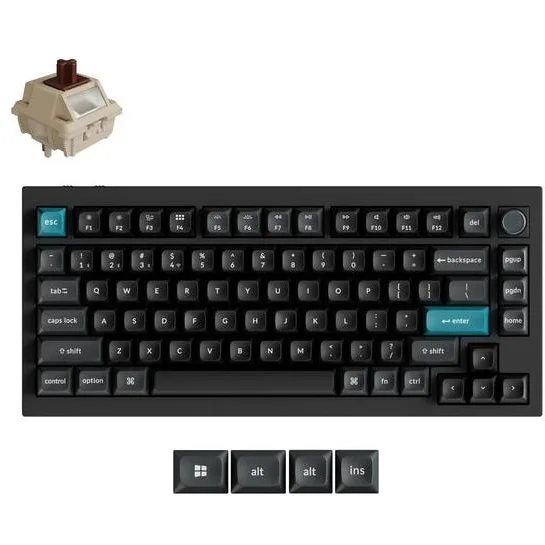 Keychron Q1 Ultra 8K Q1U-M3 Ασύρματο Gaming Μηχανικό Πληκτρολόγιο με Keychron Silk POM Brown διακόπτες και RGB φωτισμό (Αγγλικό US) - Image 1