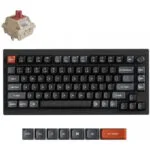 Keychron V1 Ultra 8K V1U-D1 Ασύρματο Gaming Μηχανικό Πληκτρολόγιο με Keychron Silk POM Red διακόπτες και RGB φωτισμό (Αγγλικό US)