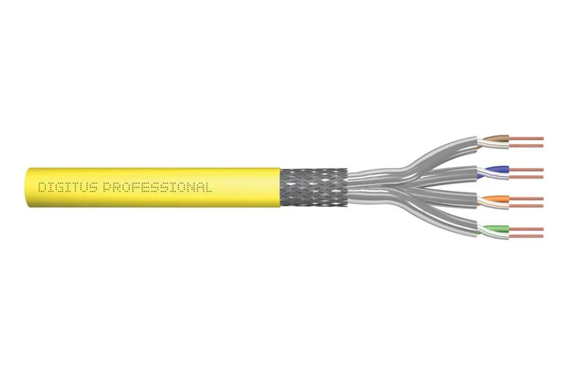 Digitus S/FTP Cat.7a (10Gbps) Καλώδιο Δικτύου Ethernet χωρίς ακροδέκτες 500m Κίτρινο DK-1745-A-VH-5 - Image 1