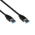 USB 2.0 Cable USB-A male - USB-A male Μαύρο 0.5m
