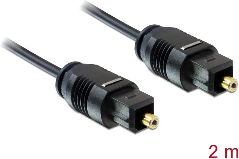 20260225104910_delock_optical_audio_cable_tos_male_tos_male_mayro_2m_82880.jpeg DeLock Optical Audio Cable TOS male - TOS male Μαύρο 2m (82880) - Image 1