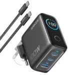 Anker Φορτιστής με Θύρα USB-A και 2 Θύρες USB-C και Καλώδιο USB-C - USB-C 100W Power Delivery Dark Grey (Smart Display)