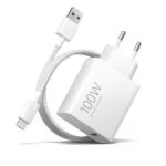 Xiaomi Φορτιστής GaN με Θύρα USB-A και Καλώδιο USB-C 100W Quick Charge 3.0 Λευκός (BHR095VEU)