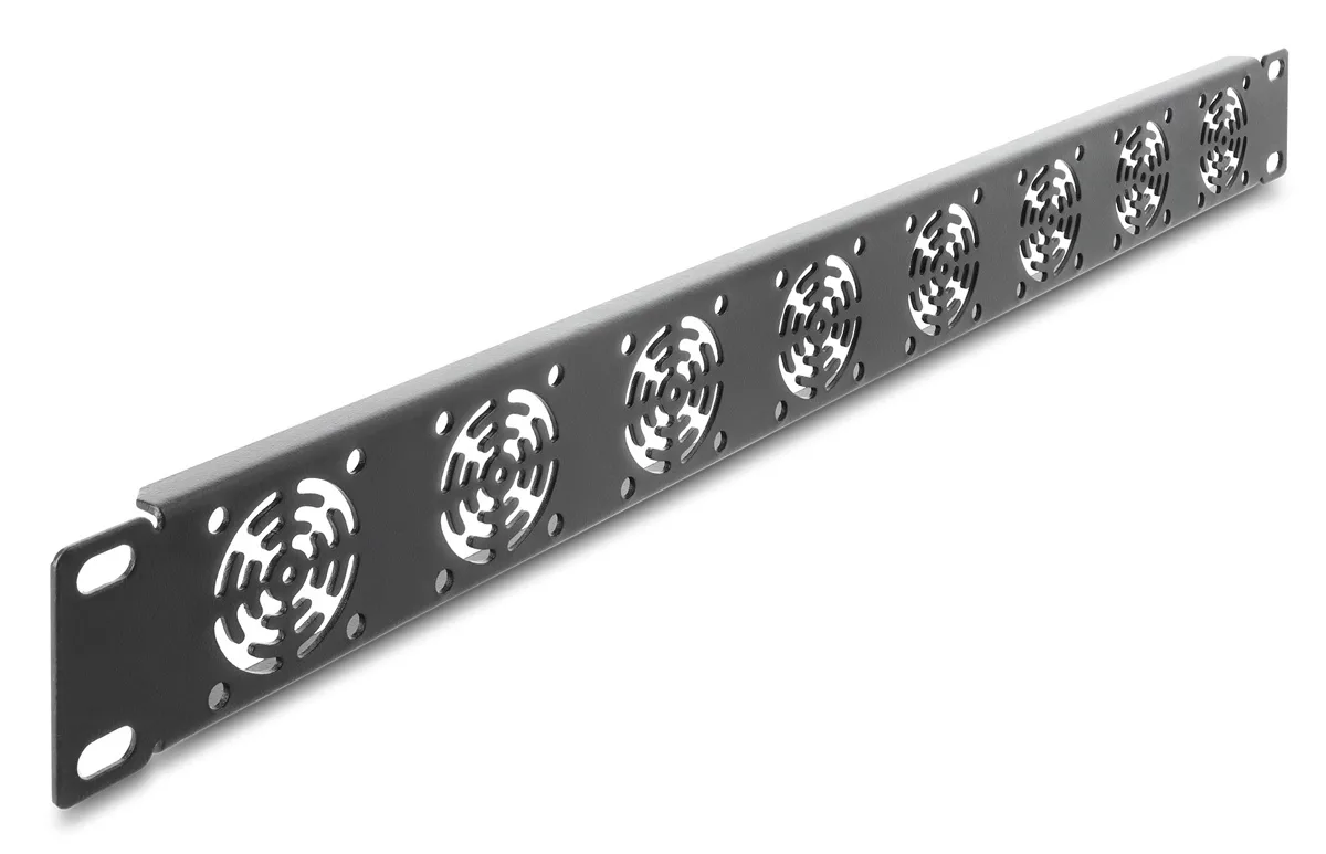 Delock Κάλυμμα 8x 40mm Ανεμιστήρες 67414 Rack 19"/1u Μεταλλικό Μαύρο - Image 1