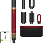 Dyson HS09 Airwrap Coanda 2x Straight+Wavy Κεραμική Ηλεκτρική Βούρτσα με Αέρα & Περιστρεφόμενη Κεφαλή για Ίσιωμα και Μπούκλες 1700W Red Velvet / Gold