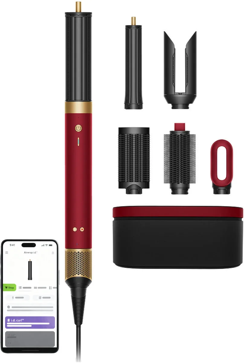 20260306134547_dyson_keramiki_ilektriki_vourtsa_me_aera_peristrefomeni_kefali_gia_mpoukles_1700w.jpeg Dyson HS09 Airwrap Coanda 2x Straight+Wavy Κεραμική Ηλεκτρική Βούρτσα με Αέρα & Περιστρεφόμενη Κεφαλή για Ίσιωμα και Μπούκλες 1700W Red Velvet / Gold - Image 1