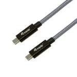 Equip Braided USB 3.2 Cable USB-C male - USB-C 240W PD Μαύρο 3m 128428