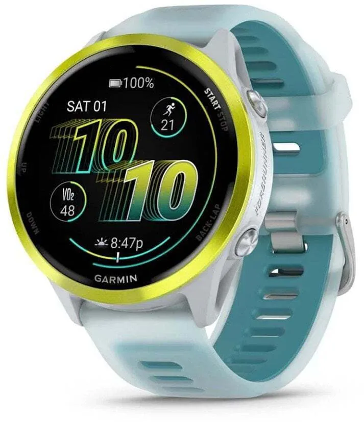 20260309134530_garmin_forerunner_570_47mm_adiavrocho_smartwatch_me_palmografo_amp_yellow_aluminum_with_translucent_whitestone_turquoise_band.jpeg Garmin Forerunner 570 Aluminium 47mm Αδιάβροχο Smartwatch με Παλμογράφο (Amp Yellow Aluminum with Translucent Whitestone/Turquoise Band) - Image 1
