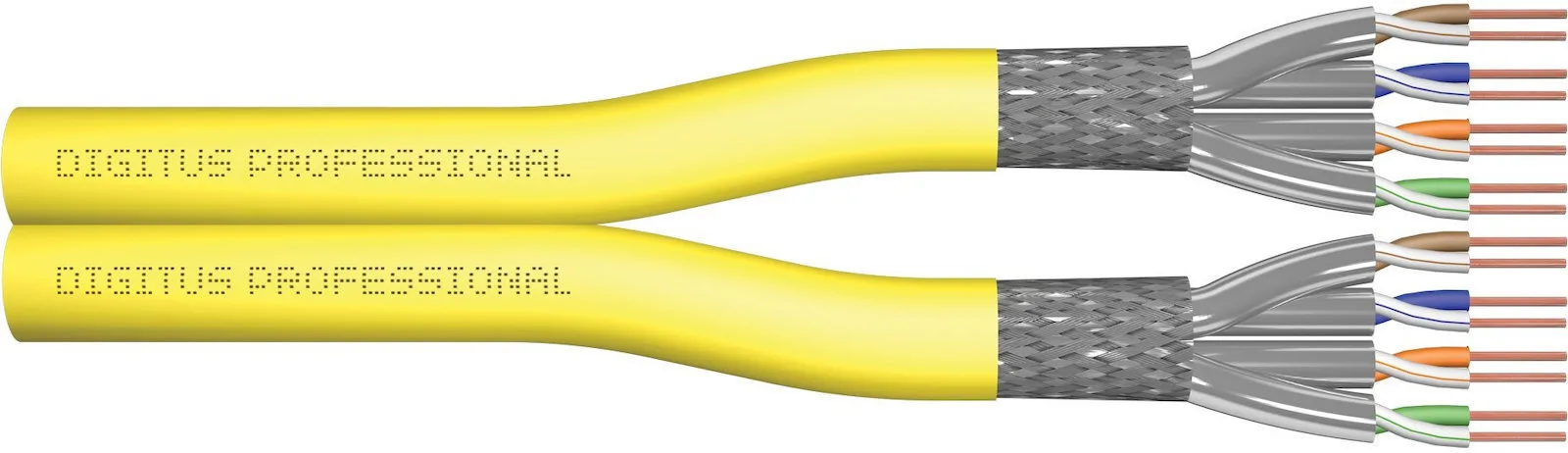 Digitus S/FTP Cat.7a (10Gbps) Καλώδιο Δικτύου Ethernet 500m Κίτρινο - Image 1