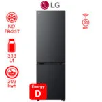 LG Ψυγειοκαταψύκτης 333lt Total NoFrost Υ186xΠ59.7xΒ67.4εκ. Μαύρος GBBSJ10DEP