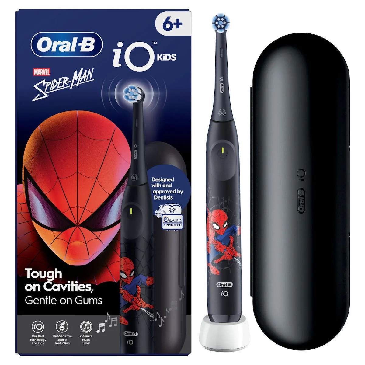 Oral-B Spiderman Παιδική Ηλεκτρική Οδοντόβουρτσα με Χρονόμετρο για 6+ Χρονών με Ανταλλακτικά & Θήκη Ταξιδίου - Image 1