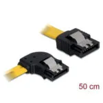 Delock Sata 3 Gb S Cable Straight To Left Angled 50 Cm Yellow 82493