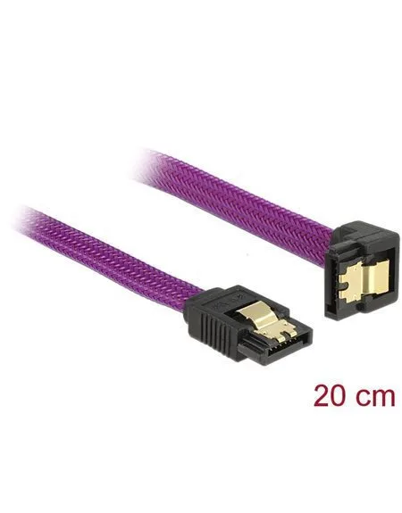 20260313103228_delock_7_pin_sata_iii_7_pin_sata_iii_cable_20cm_mov.jpeg DeLock 7-Pin SATA III - 7-Pin SATA III Cable 20cm Μωβ - Image 1