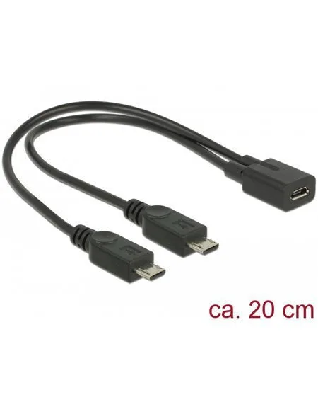 20260313105509_delock_cable_metatropeas_micro_usb_female_se_micro_usb_2x_male_1tmch.jpeg DeLock Cable Μετατροπέας micro USB female σε micro USB 2x male 1τμχ - Image 1