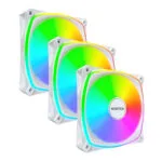 Montech AX120 PRO Case Fan (1600rpm / 72.3cfm) με RGB Φωτισμό και Σύνδεση 3-Pin / 4-Pin PWM 3τμχ Λευκό