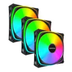 Montech AX120 PRO Case Fan (1600rpm / 72.3cfm) με RGB Φωτισμό και Σύνδεση 3-Pin / 4-Pin PWM 3τμχ