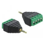 Delock Adapter Stereo Plug 2.5 Mm To Terminal Block 4 Pin 65454