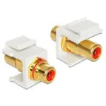 DeLock Keystone Μετατροπέας RCA female σε RCA female Χρυσό 1τμχ