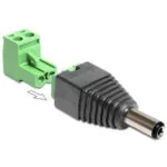 Delock Adapter Dc 5.5 X 2.5 Mm Male To Terminal Block 2 Pin 2-part 65488