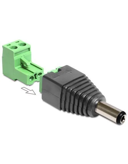 Delock Adapter Dc 5.5 X 2.5 Mm Male To Terminal Block 2 Pin 2-part 65488 - Image 1