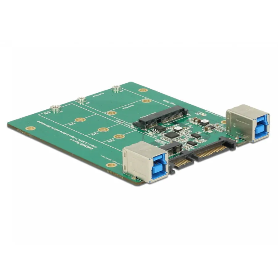 DeLock Converter SATA/USB 3.1 Type-B female to M.2/mSATA 62732 Converter Μαύρο - Image 1