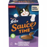 Happy Cat Υγρή Τροφή για Γάτες με Κοτόπουλο και Σολομό 6x40gr