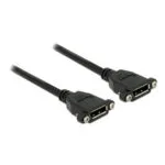 DeLock Cable DisplayPort male - DisplayPort female 0.25m Μαύρο (85113)