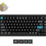 Keychron Q1 Ultra Q1U-M4 Ασύρματο Gaming Πληκτρολόγιο 75% με Keychron Silk POM Banana διακόπτες και RGB φωτισμό (Αγγλικό US)