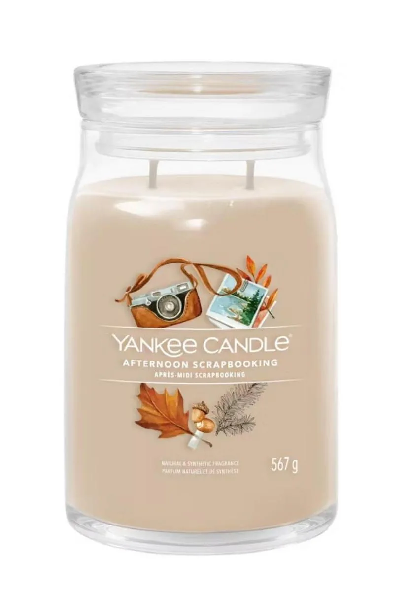 Yankee Candle Afternoon Scrapbooking Signature Large Jar 567 G Sweet Spicy - Image 1