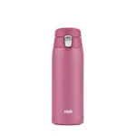 Emsa Handled Tumbler Θερμός Ανοξείδωτο 400ml Ροζ με Καλαμάκι και Λαβή