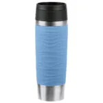Emsa Waves Grande Ποτήρι Θερμός Ανοξείδωτο 500ml Ανοιχτό Μπλε με Καλαμάκι και Λαβή