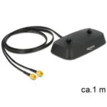 Delock Antenna Base Sma Plug To Sma Jack Lte Mimo Low Loss 1m Black 88739