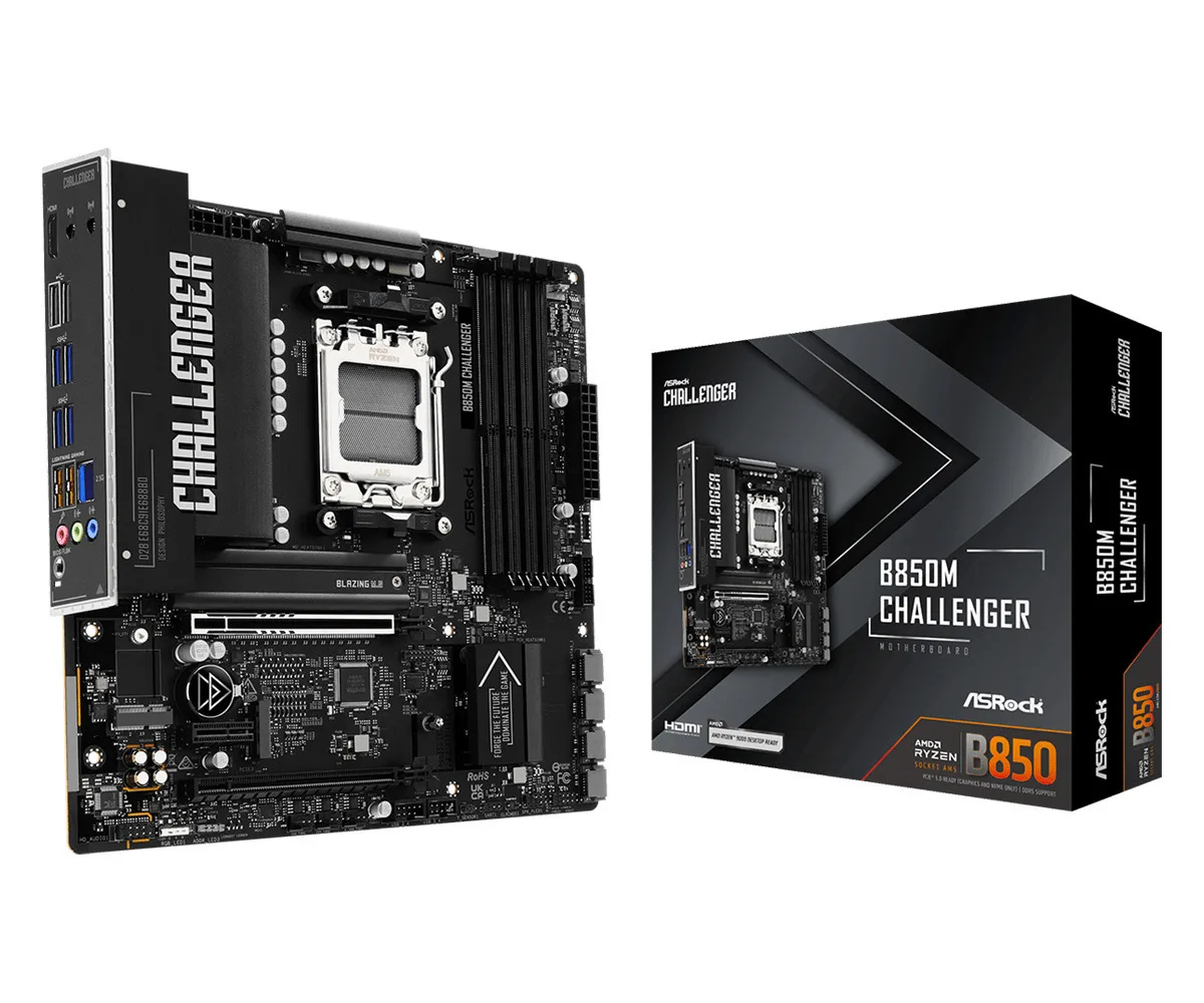 20260323143642_asrock_b850m_challenger_wi_fi_motherboard_micro_atx_me_amd_am5_socket_90_mxbu30_a0uayz.jpeg ASRock B850M Challenger Motherboard Micro ATX με AMD AM5 Socket 90-MXBU30-A0UAYZ - Image 1